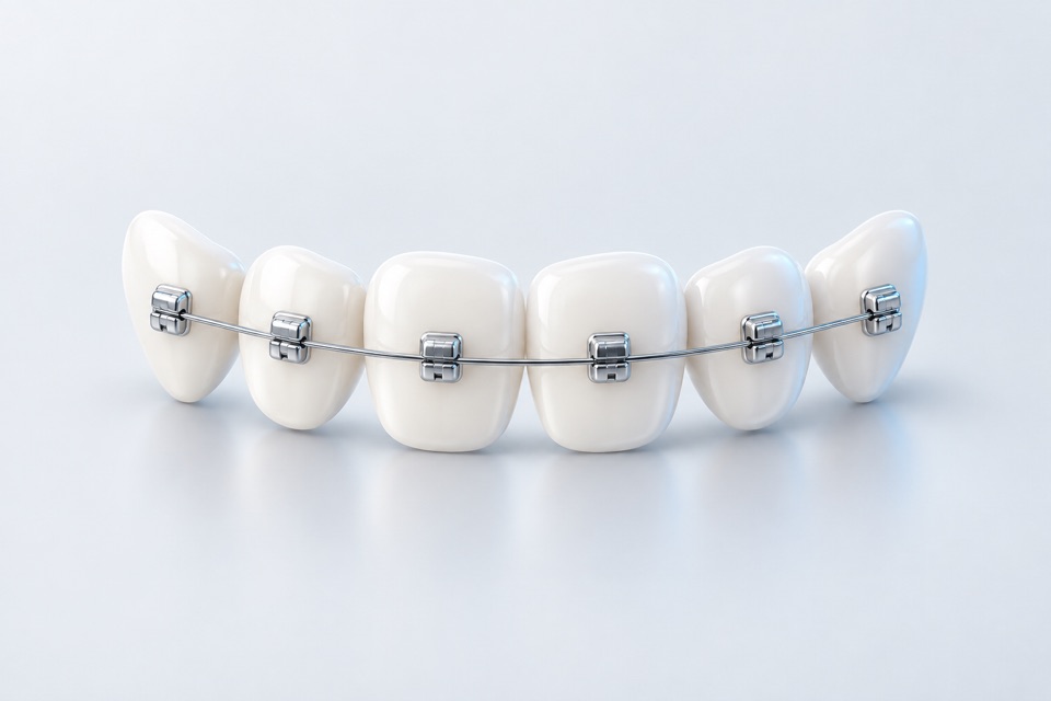 Illustration of orthodontic braces